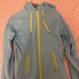 Spyder Light Blue Hoodie with Yellow Details